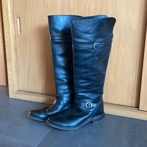 Frye black leather riding boots size 5.5